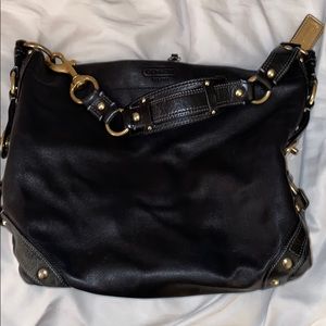 Coach Leather Hobo Handbag